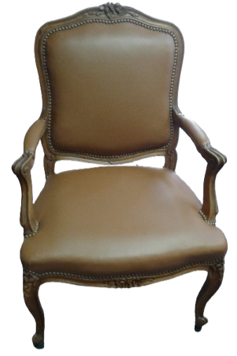 Fauteuil marron uni