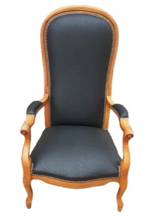 Fauteuil noir uni