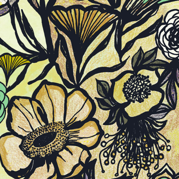 Tissu de tapisserie coloré avec des formes géométriques